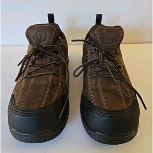 Orthofeet Shoes Men's 9.5 D  Brown Leather Composite Toe Waterproof WorkShoes